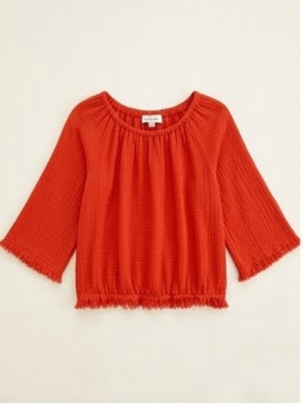 NWT Michael Stars Isabel Convertible Gauze Top Red Pomodoro XL⁠